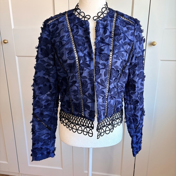 Elie Tahari Jackets & Blazers - Elie Tahari Navy Lace Women's Blazer | 4